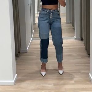 MAJE - Women's Color Block Jeans